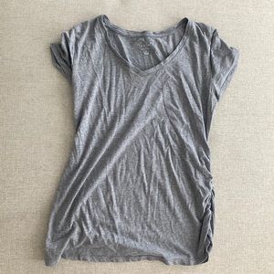 Isabel Maternity Gray V-neck T-Shirt
